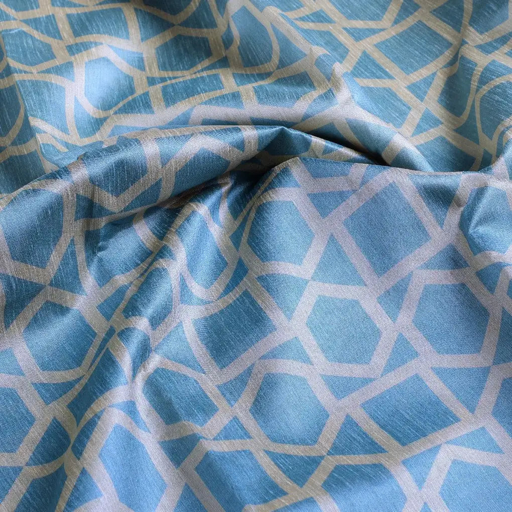 Harlequin Square And Hexagon Digital Printed Fabric - Tusser Silk – ts 0 ta08300 110 harlequin square and hexagon digital printed fabric tusser silk 3