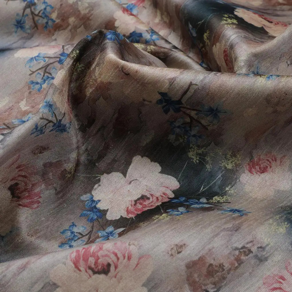 Oil Painted Cool Tiny Magnolia Digital Printed Fabric - Tusser Silk – ts 0 ta08309 110 oil painted cool tiny magnolia digital printed fabric tusser silk 3