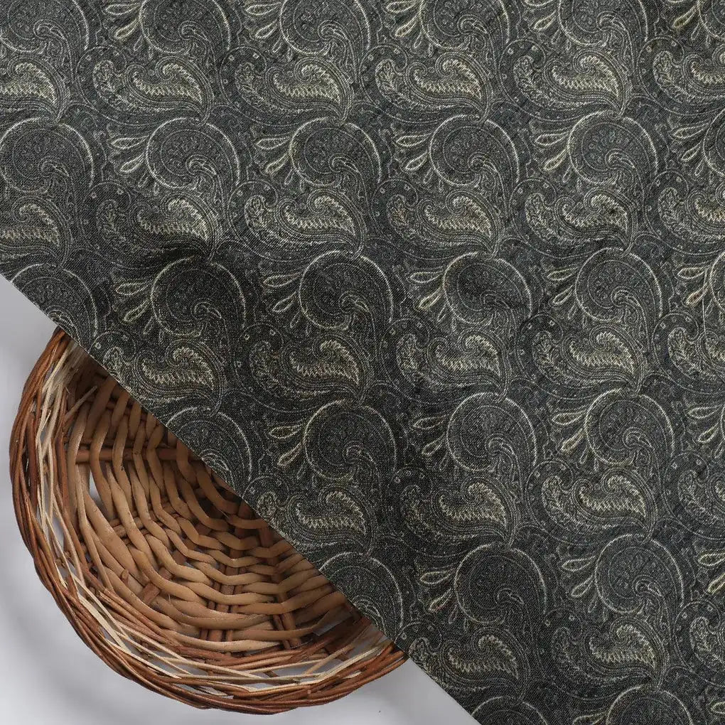 Creative Jecobean Curly Art Digital Printed Fabric - Tusser Silk – ts 0 ta08374 110 creative jecobean curly art digital printed fabric tusser silk 2