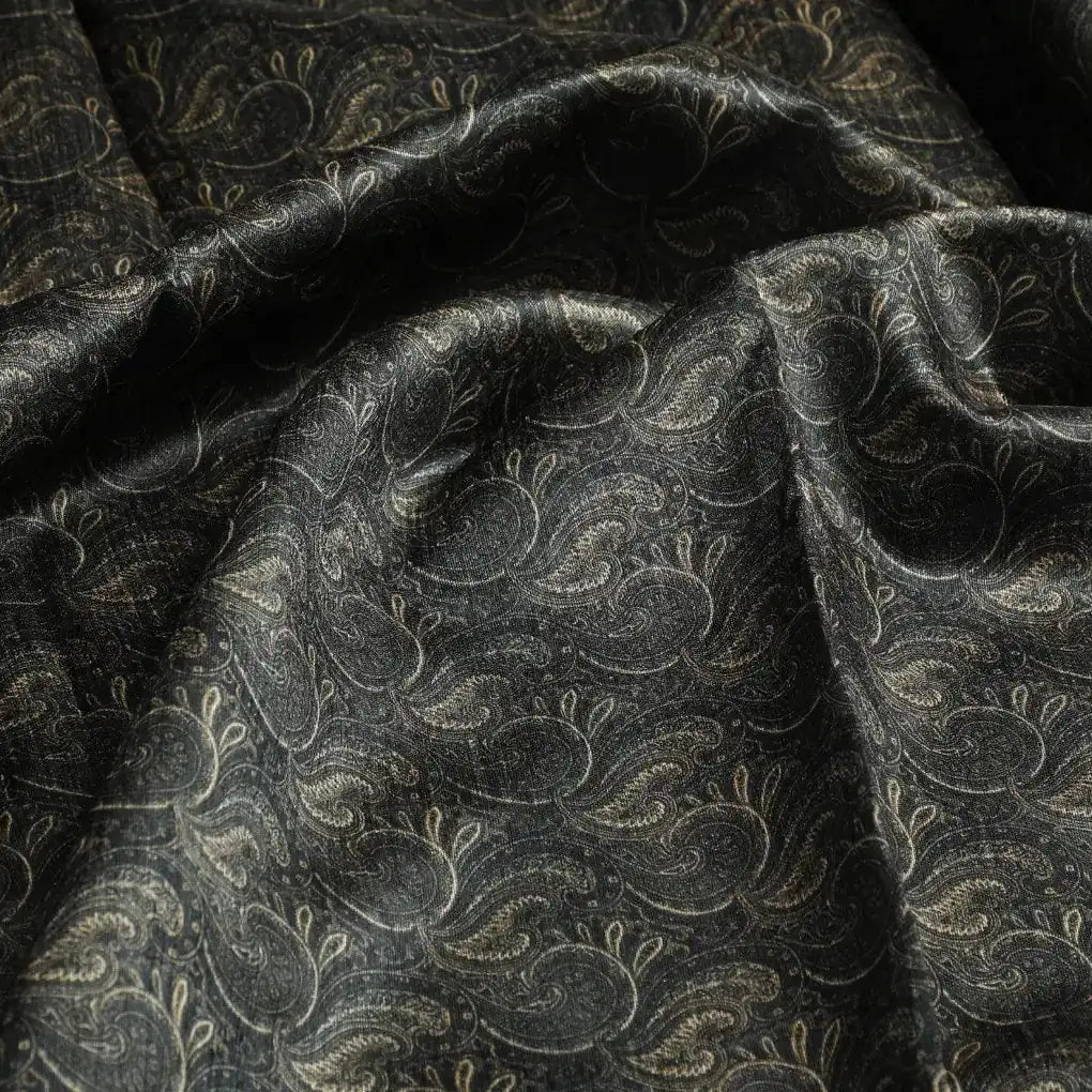 Creative Jecobean Curly Art Digital Printed Fabric - Tusser Silk – ts 0 ta08374 110 creative jecobean curly art digital printed fabric tusser silk 3