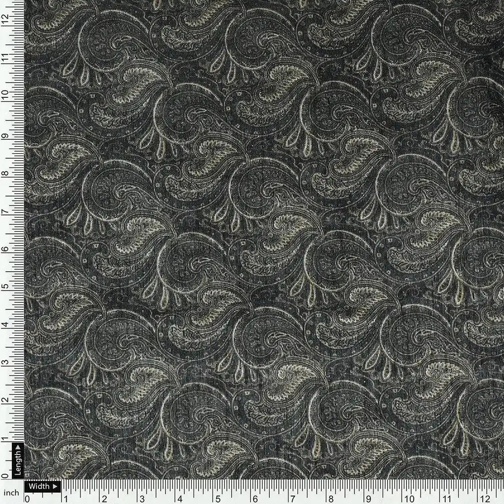 Creative Jecobean Curly Art Digital Printed Fabric - Tusser Silk – ts 0 ta08374 110 creative jecobean curly art digital printed fabric tusser silk 4