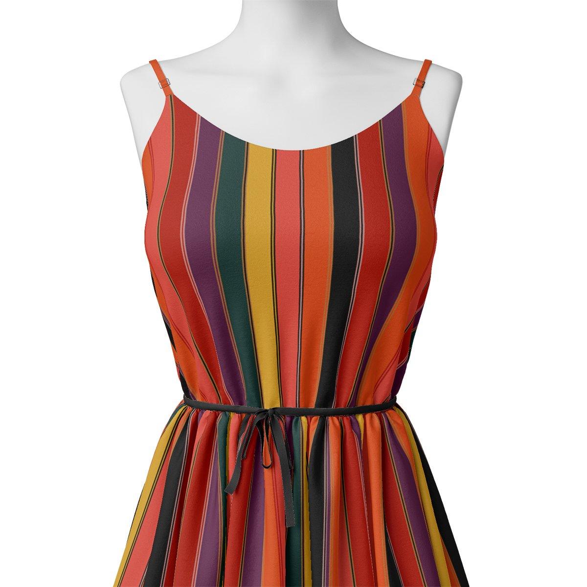 Tiny Serpentine Stripes Pattern Digital Printed Fabric - Tusser Silk - FAB VOGUE Studio®