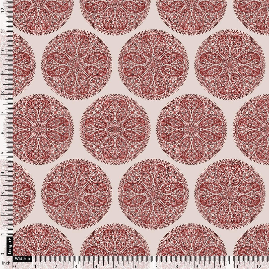 Oriental Paisley Patterns Digital Printed Fabric - Tusser Silk - FAB VOGUE Studio®