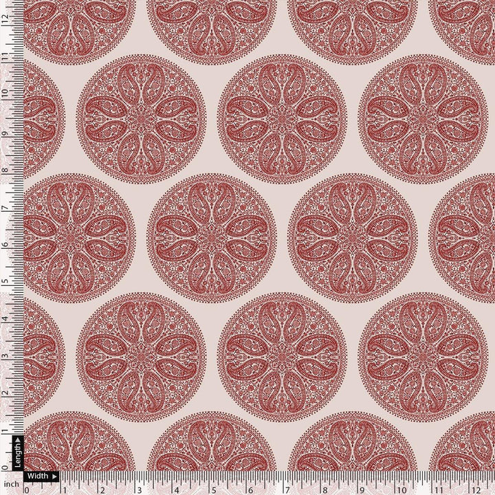 Oriental Paisley Patterns Digital Printed Fabric - Tusser Silk - FAB VOGUE Studio®
