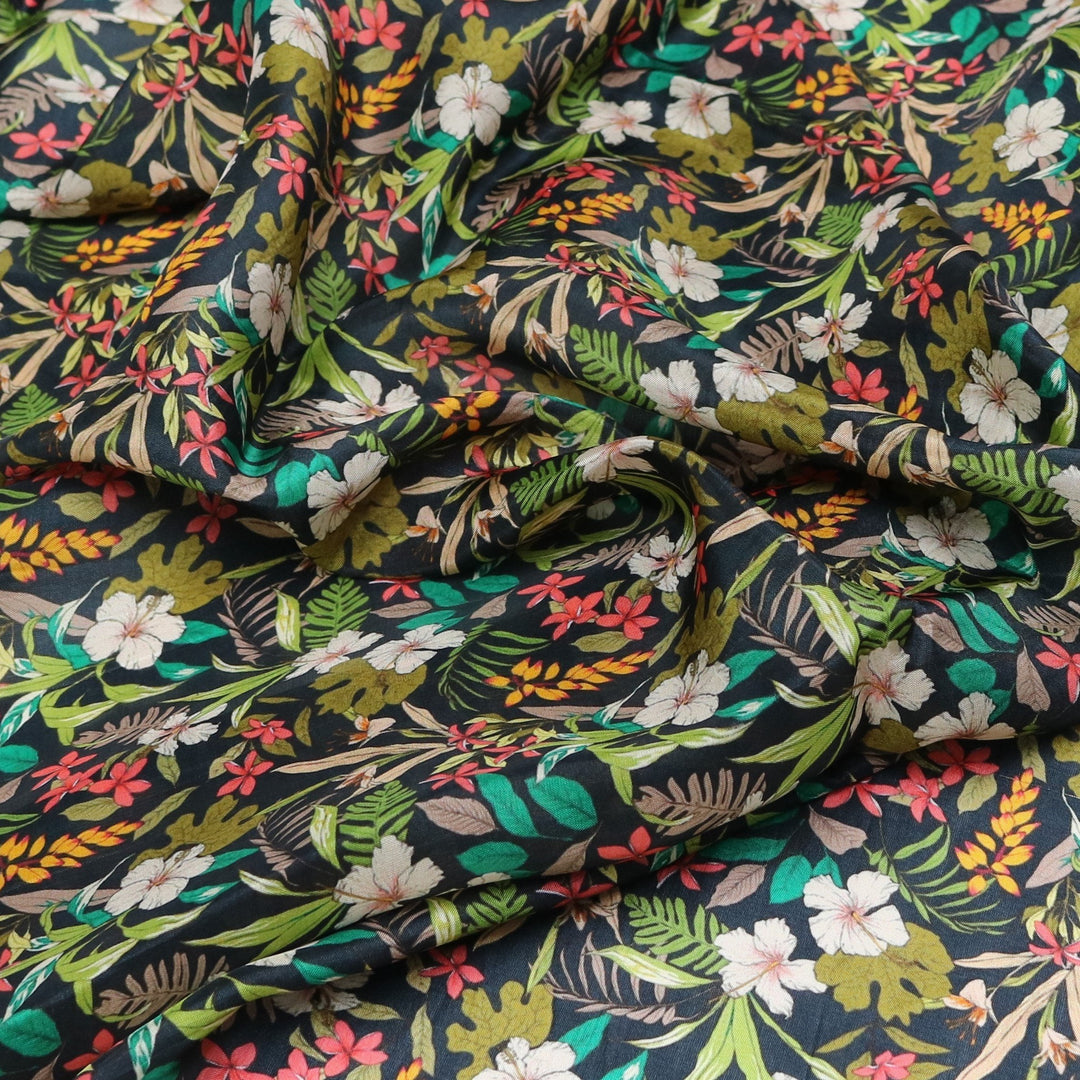 Frangipani Flower Digital Printed Fabrics - FAB VOGUE Studio®