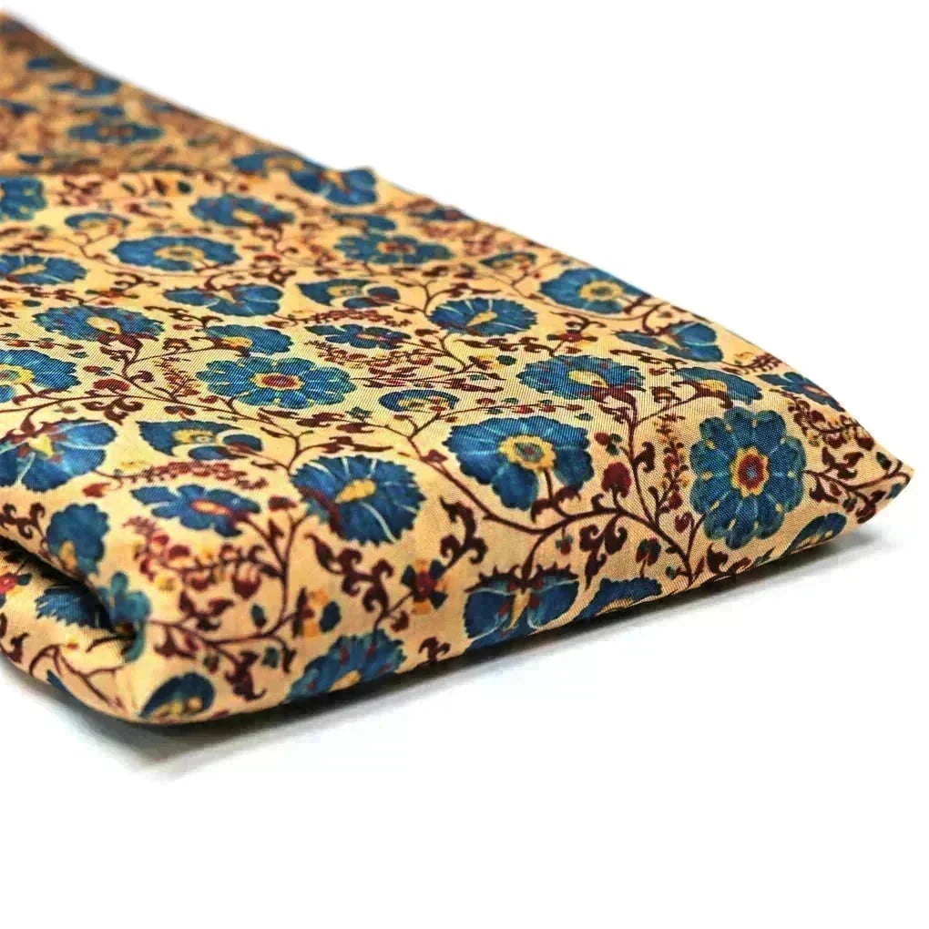 Blue Flower Vine Ditzy Digital Printed Fabrics – us 0 ba1001 110 blue flower vine ditzy digital printed fabrics 1