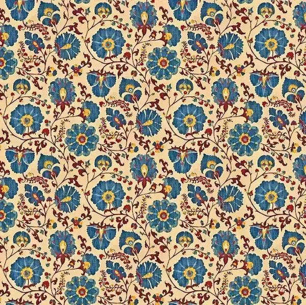 Blue Flower Vine Ditzy Digital Printed Fabrics – us 0 ba1001 110 blue flower vine ditzy digital printed fabrics 2 - alternate view