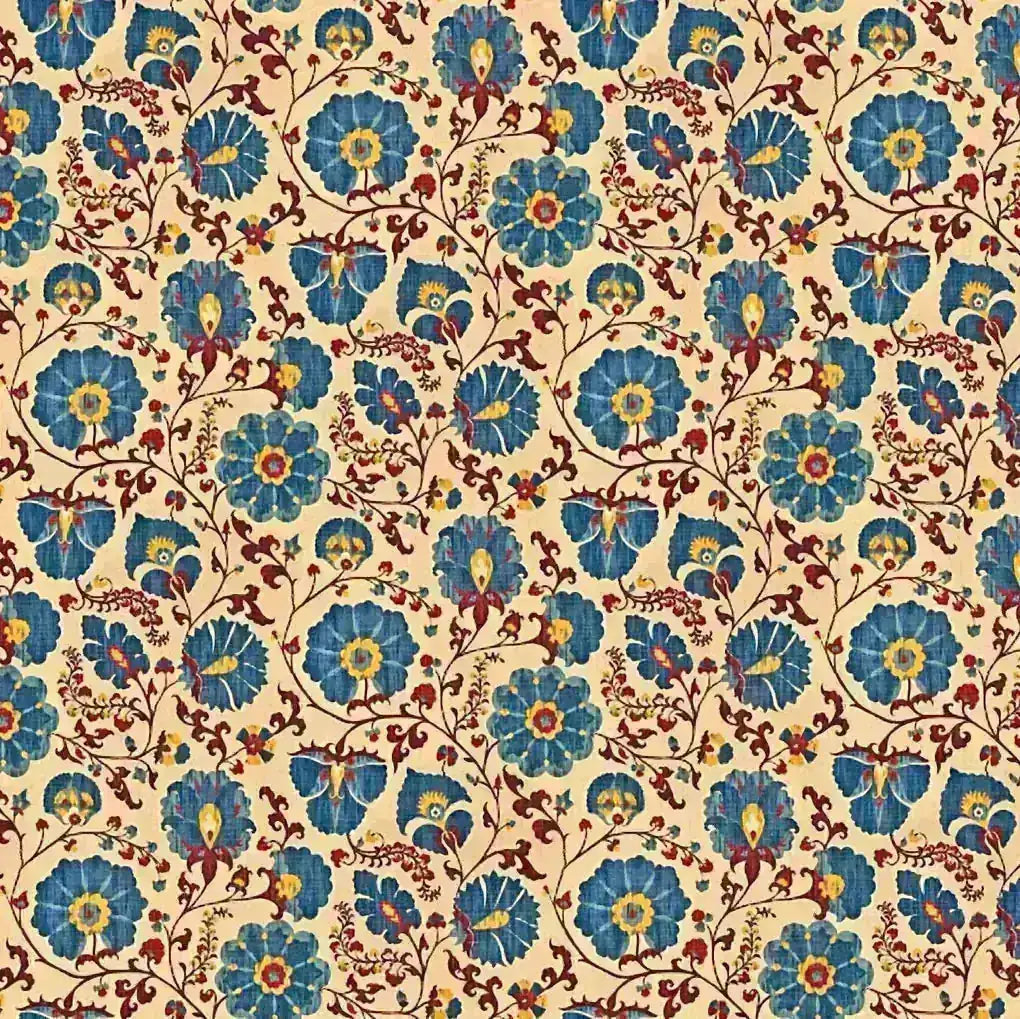 Blue Flower Vine Ditzy Digital Printed Fabrics – us 0 ba1001 110 blue flower vine ditzy digital printed fabrics 2