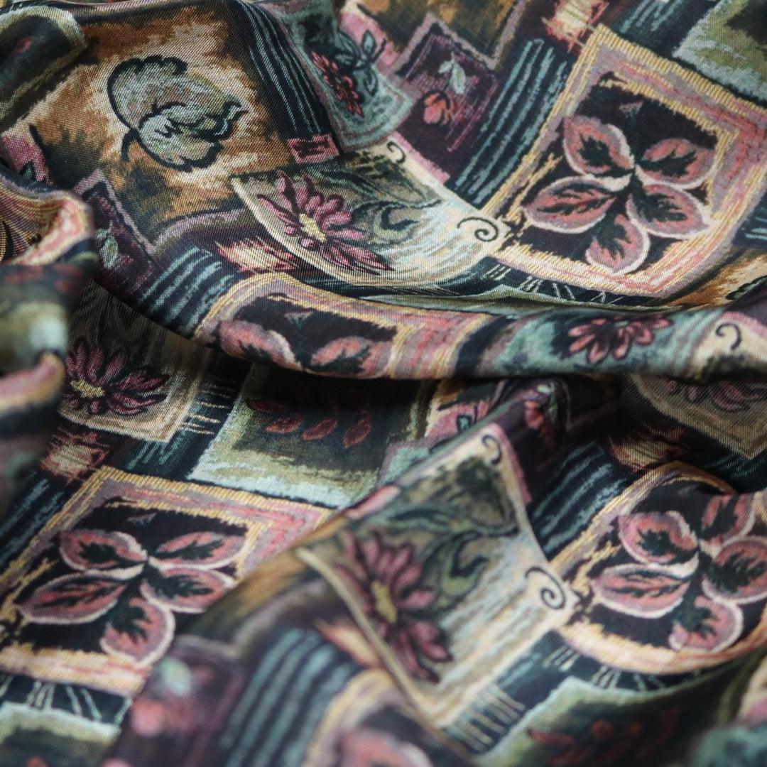 Floral and Leaves Frame Digital Printed Fabrics - FAB VOGUE Studio®