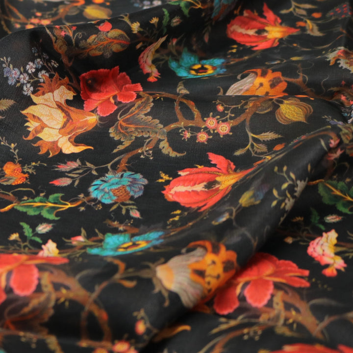 Colorful Floral Digital Printed Fabrics - FAB VOGUE Studio®