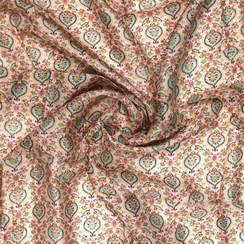 Cream Beautiful Damask Pattern Digital Printed Fabrics – us 0 ba1013 110 cream beautiful damask pattern digital printed fabrics 1