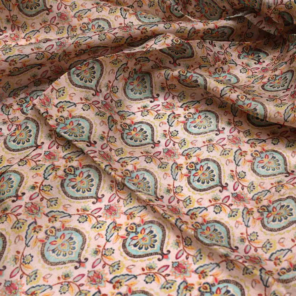 Cream Beautiful Damask Pattern Digital Printed Fabrics – us 0 ba1013 110 cream beautiful damask pattern digital printed fabrics 3