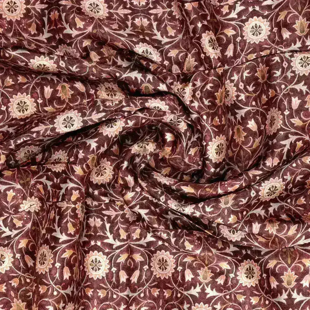 Brown Beautiful Damask Pattern Digital Printed Fabrics – us 0 ba1014 110 brown beautiful damask pattern digital printed fabrics 2