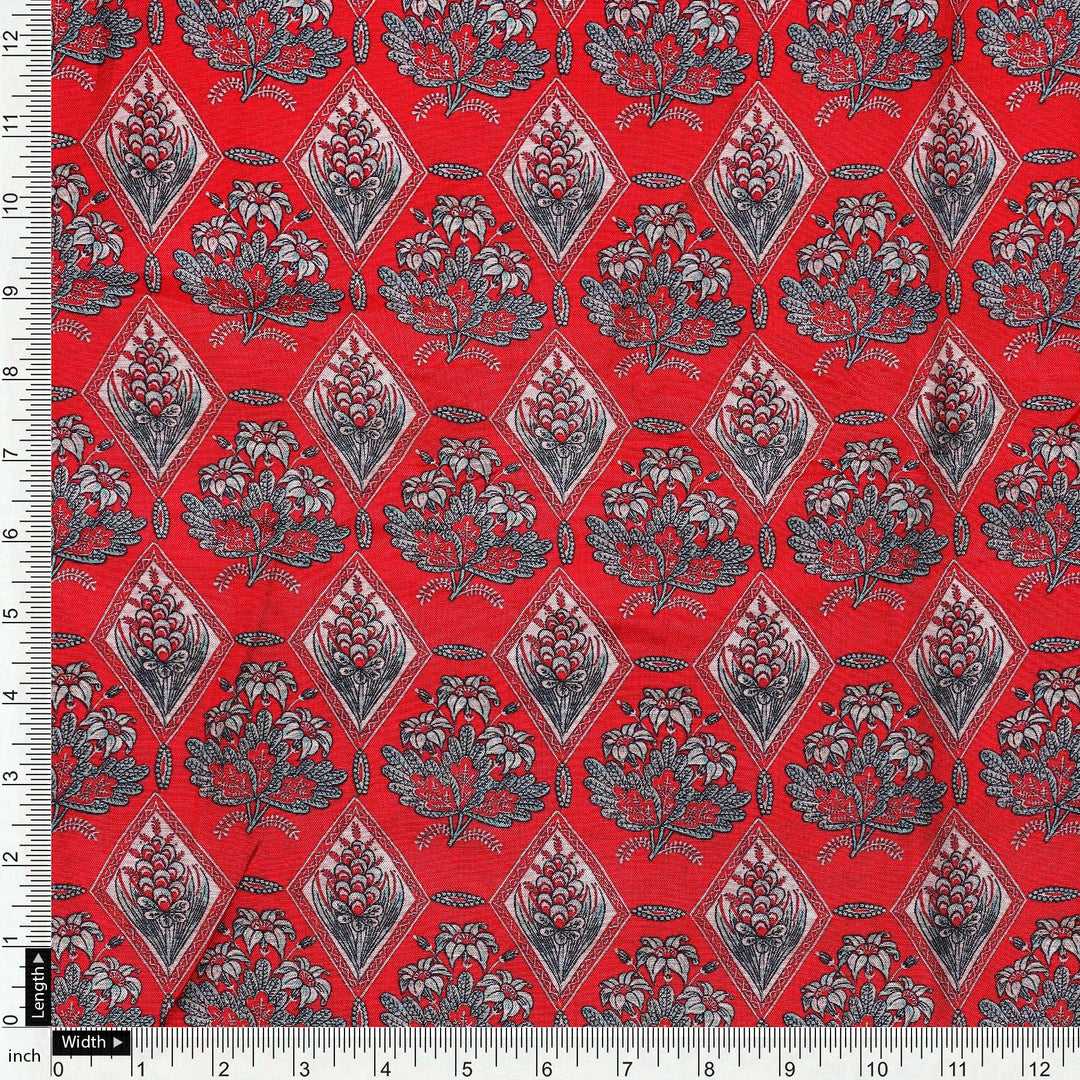 Red Eligant Digital Printed Fabrics - FAB VOGUE Studio®