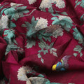 Viscose Upada Silk Digital Printed Fabric with Floral Patterns in Maroon Color – us 0 fvs202213 151 viscose upada silk digital printed fabric with floral patterns in maroon color 3