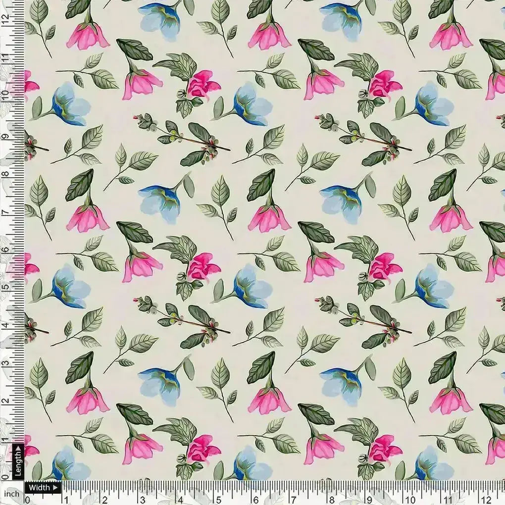 Flower With Olive Leaf Digital Printed Fabric - Upada Silk – us 0 ma0109 110 flower with olive leaf digital printed fabric upada silk 4