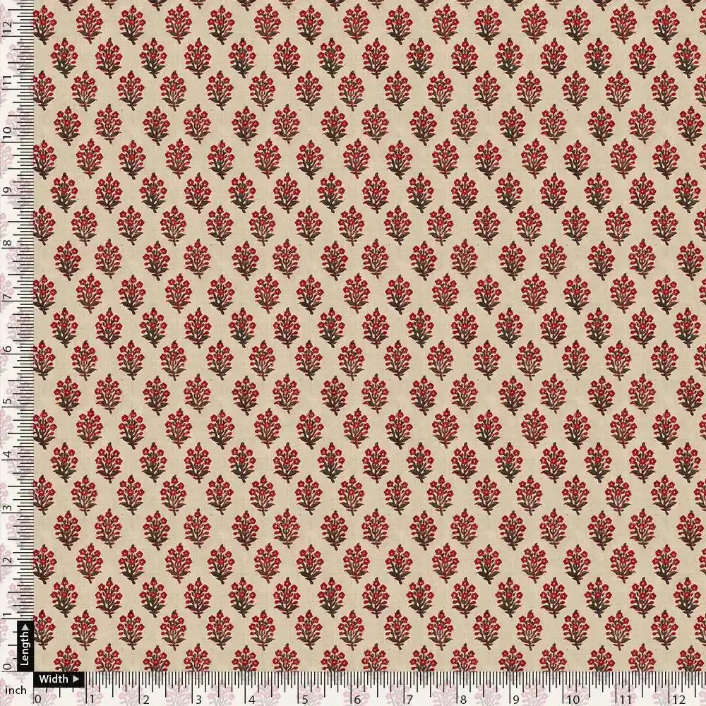 Red Flower Motif Block Digital Printed Fabric - Upada Silk – us 0 ma012675 110 red flower motif block digital printed fabric upada silk 4