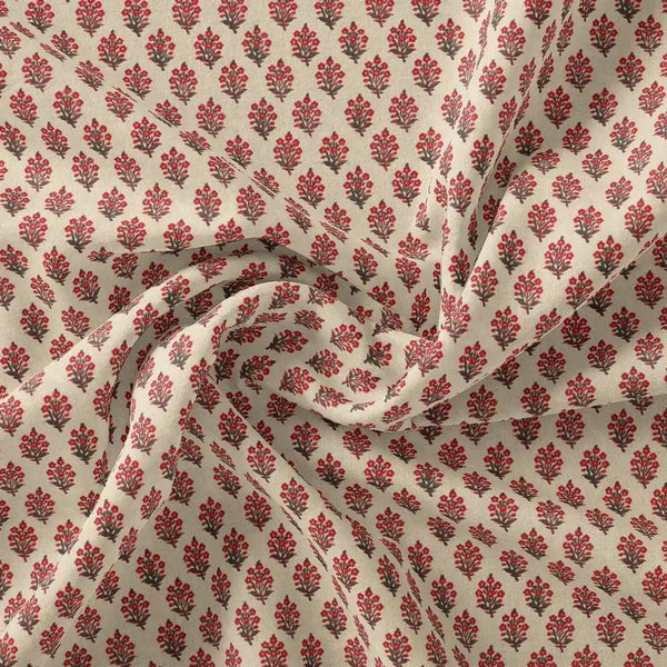 Red Flower Motif Block Digital Printed Fabric - Upada Silk – us 0 ma012675 151 red flower motif block digital printed fabric upada silk 1