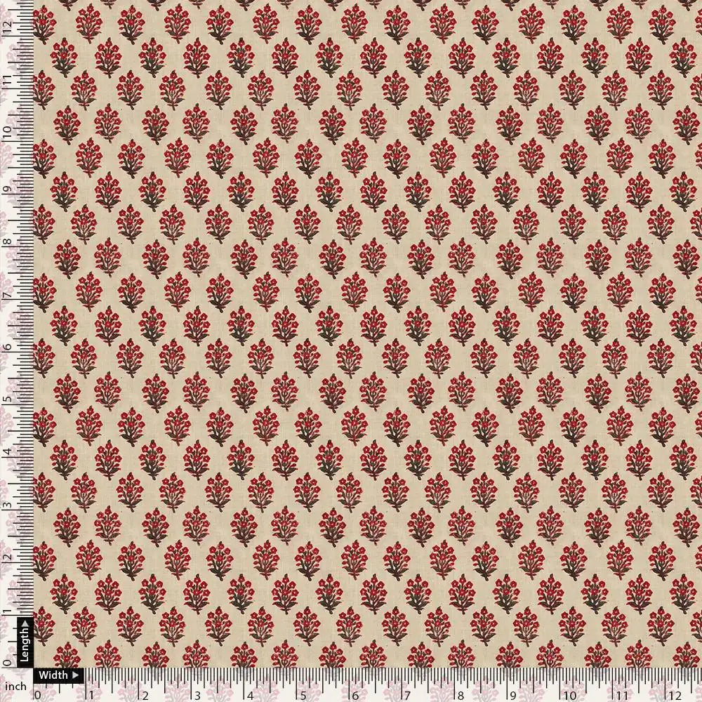 Red Flower Motif Block Digital Printed Fabric - Upada Silk – us 0 ma012675 151 red flower motif block digital printed fabric upada silk 4