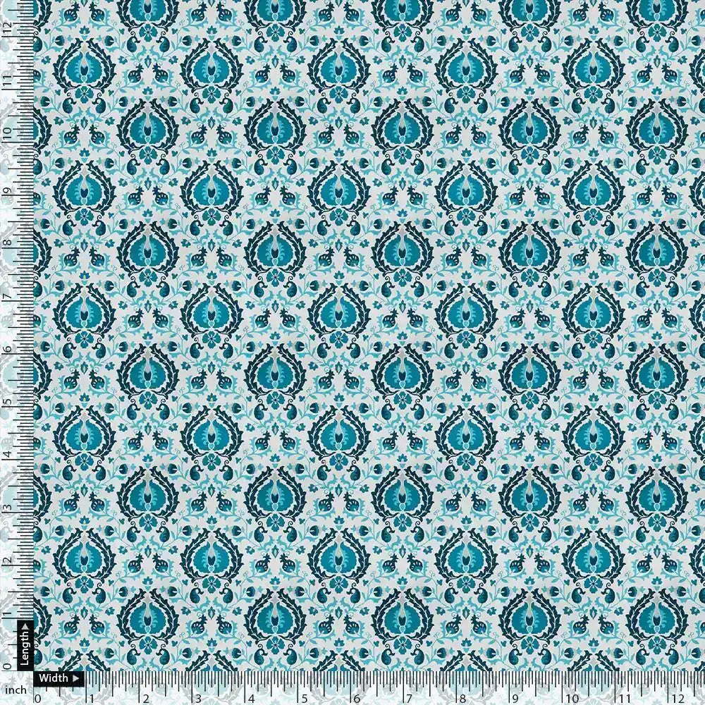 Skyblue Tiny Stylized Motif Digital Printed Fabric  - Upada Silk – us 0 ma012688 110 skyblue tiny stylized motif digital printed fabric upada silk 3
