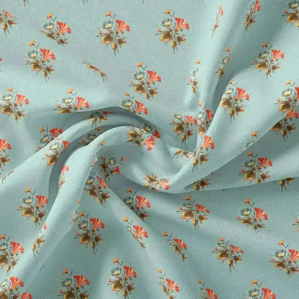Vintage Flower Repeat Digital Printed Fabric - Upada Silk – us 0 ma0156 110 vintage flower repeat digital printed fabric upada silk 1