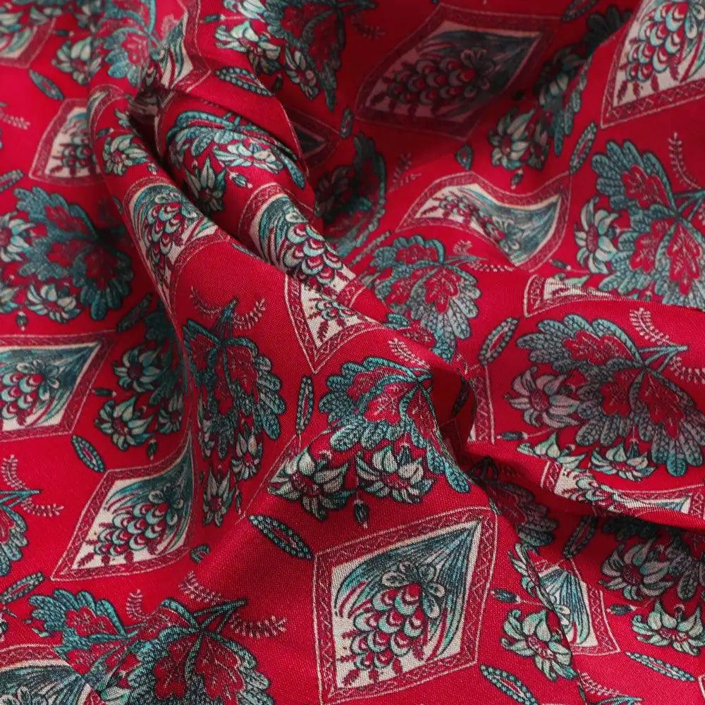 Morden Damask With Flower Digital Printed Fabric - Upada Silk – us 0 ma0185 110 morden damask with flower digital printed fabric upada silk 1