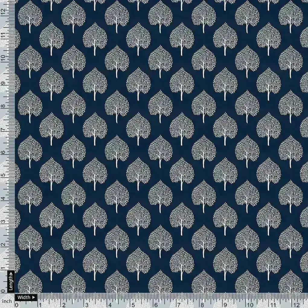Stylized Mepal Leaf Motif Digital Printed Fabric - Upada Silk – us 0 ma02999 110 stylized mepal leaf motif digital printed fabric upada silk 4