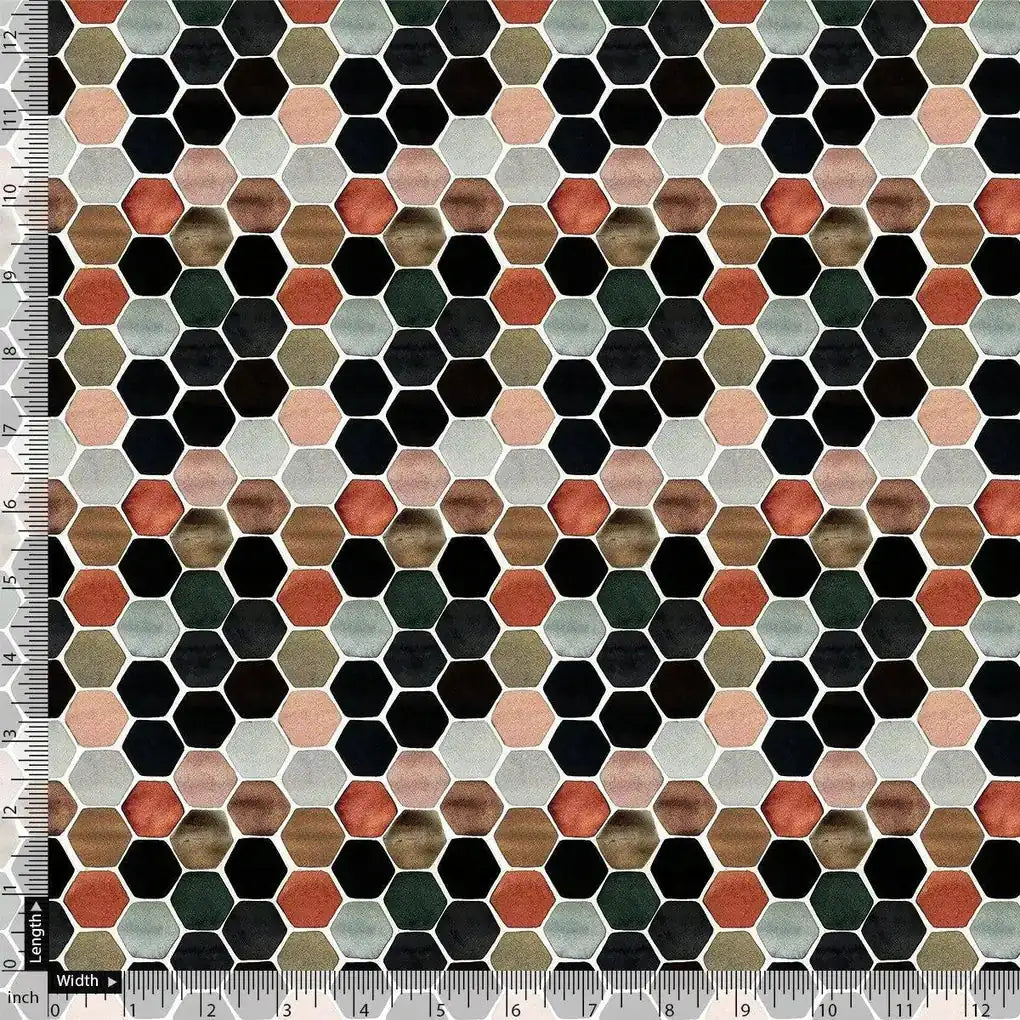 Seamless Hexagon Rainbow Pattern Digital Printed Fabric - Upada Silk – us 0 ta0081 110 seamless hexagon rainbow pattern digital printed fabric upada silk 4