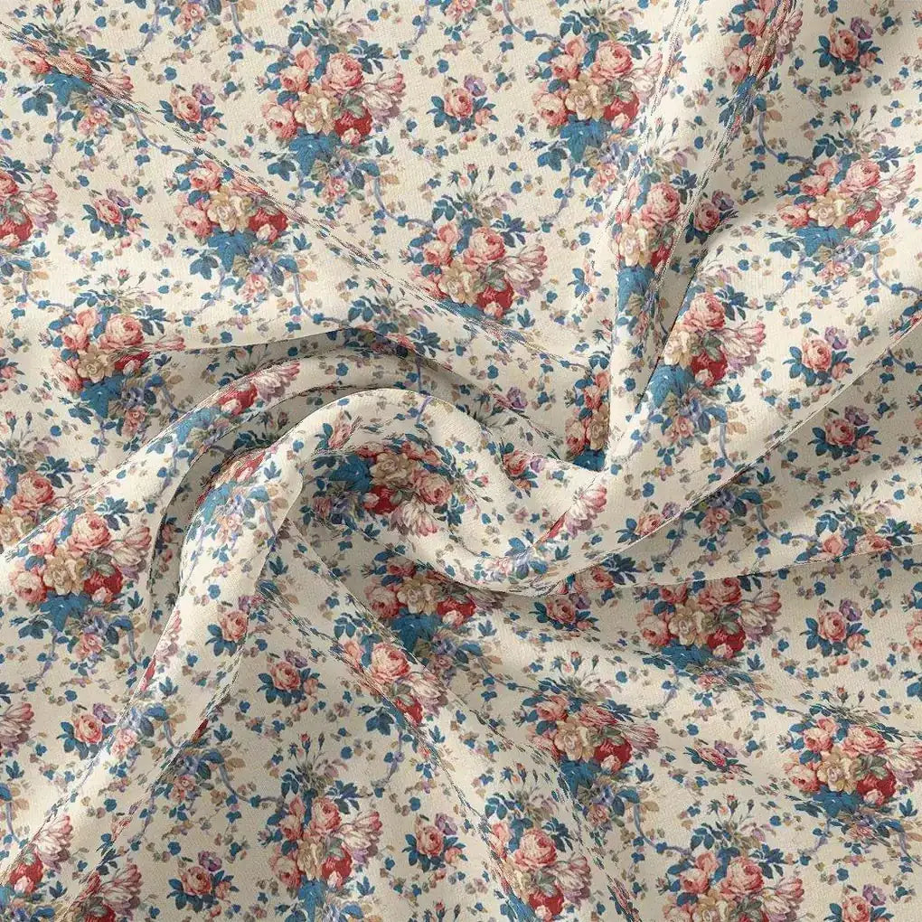 Beautiful Ditsy Flowers On Blue Digital Printed Fabric - Upada Silk – us 0 ta05681 110 beautiful ditsy flowers on blue digital printed fabric upada silk 1