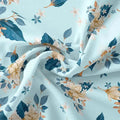 Flower On Ocean Blue Digital Printed Fabric - Upada Silk – us 0 ta07233p1 110 flower on ocean blue digital printed fabric upada silk 1