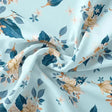 Flower On Ocean Blue Digital Printed Fabric - Upada Silk – us 0 ta07233p1 110 flower on ocean blue digital printed fabric upada silk 1