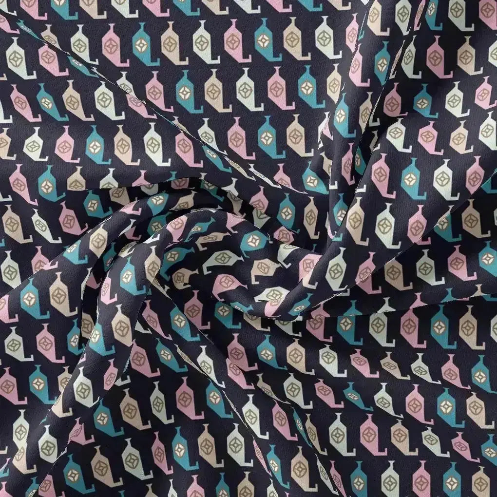 Stylized Leaf Motif Allover Digital Printed Fabric - Upada Silk – us 0 ta07535 110 stylized leaf motif allover digital printed fabric upada silk 1