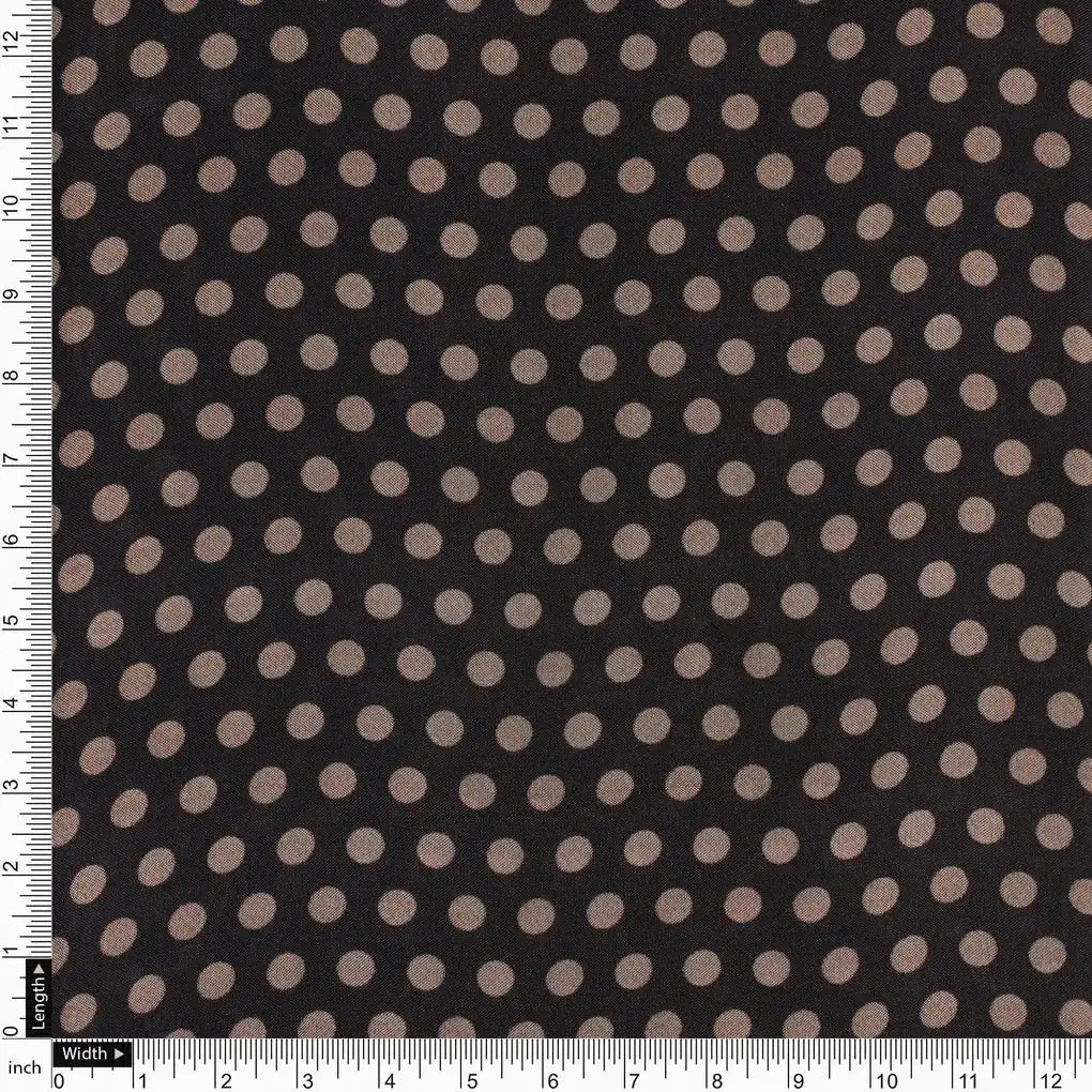 Brown Polka Dot Digital Printed Fabric - Upada Silk – us 0 ta07635 110 brown polka dot digital printed fabric upada silk 4