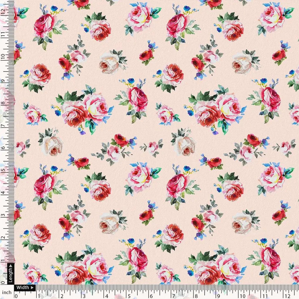 Exotic Blooms Water Color Cream Rose Digital Printed Fabric - Upada Silk – us 0 ta08322 110 exotic blooms water color cream rose digital printed fabric upada silk 4