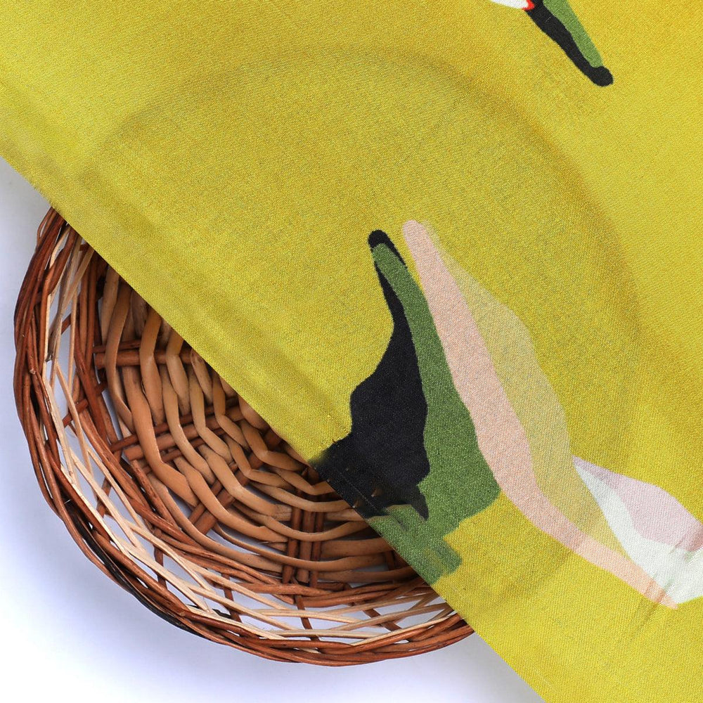 Creative Paper Art Colourful Digital Printed Fabric - Upada Silk - FAB VOGUE Studio®