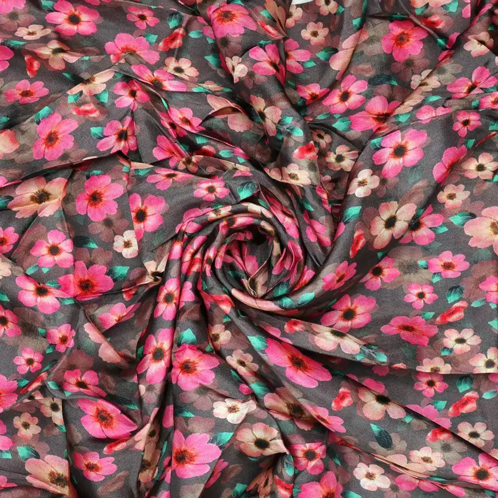 Buttercup Pink Floral Digital Printed Fabric - Upada Silk – us 0 ta08551 110 buttercup pink floral digital printed fabric upada silk 1
