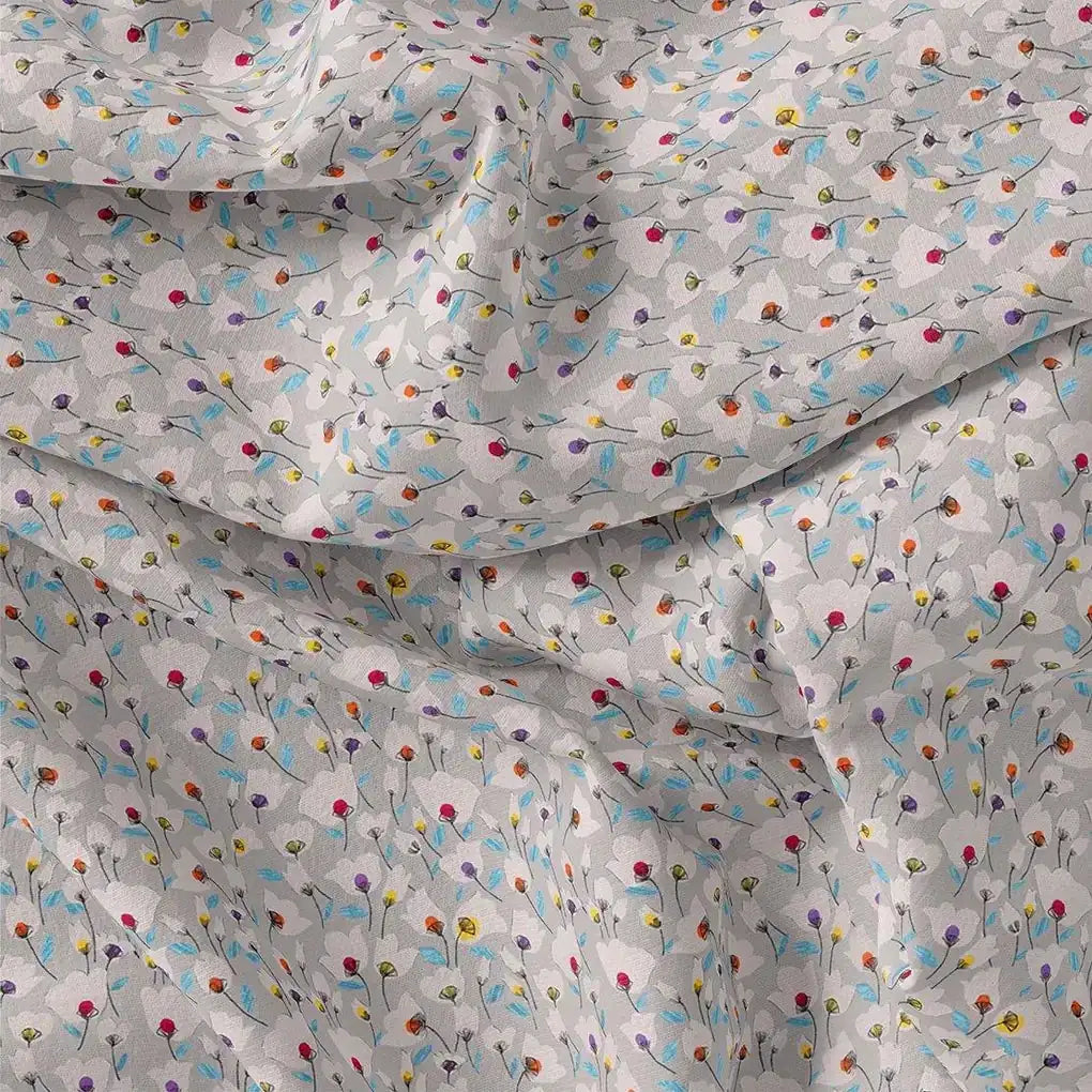 Colourful Flower Chintz With Small Leaves Digital Printed Fabric - Upada Silk – us 0 ta08798 110 colourful flower chintz with small leaves digital printed fabric upada silk 1