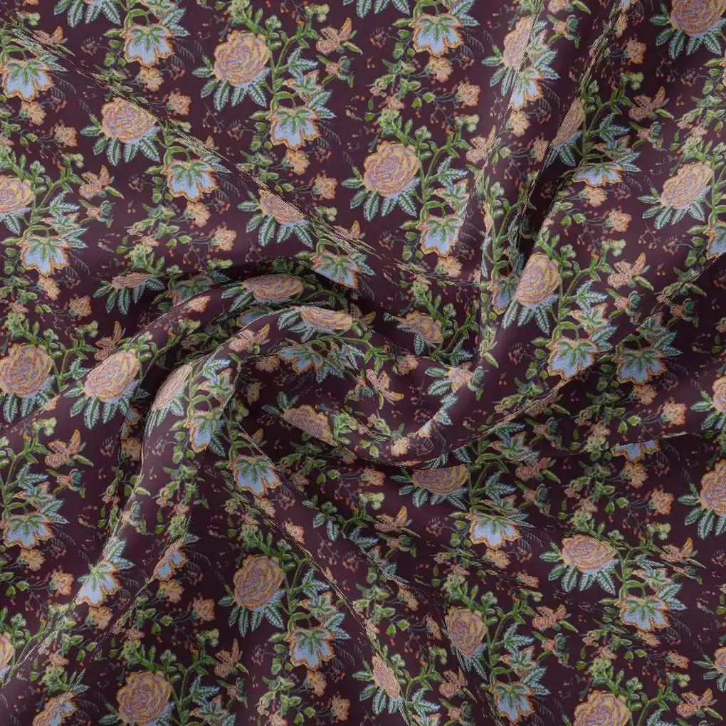 Lovely Roses Embroidery Brunch Digital Printed Fabric - Upada Silk – us 0 ta08806 110 lovely roses embroidery brunch digital printed fabric upada silk 1