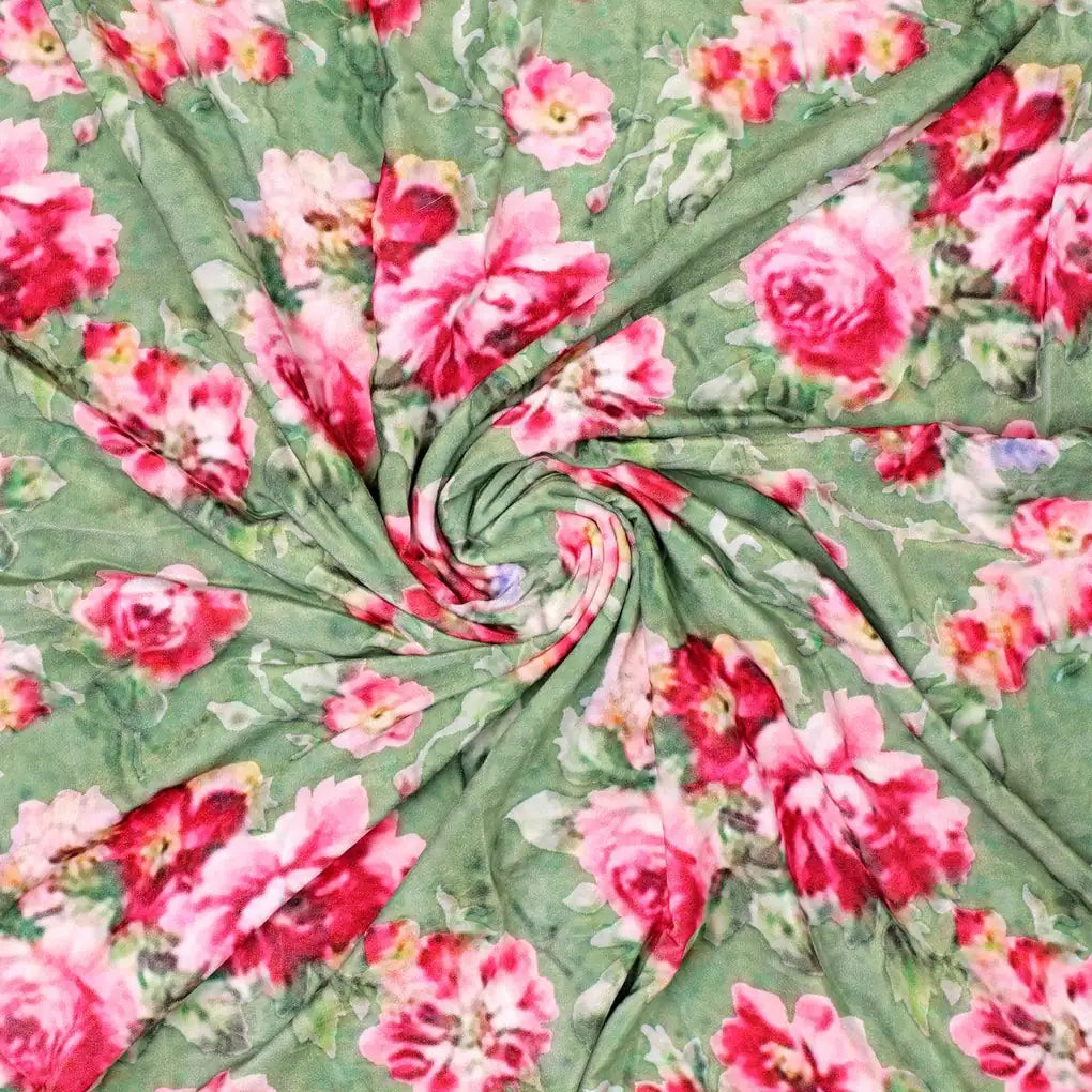 Green Watercolor Velvet Printed Fabric – vel 60 co9392 111 green watercolor velvet printed fabric 1