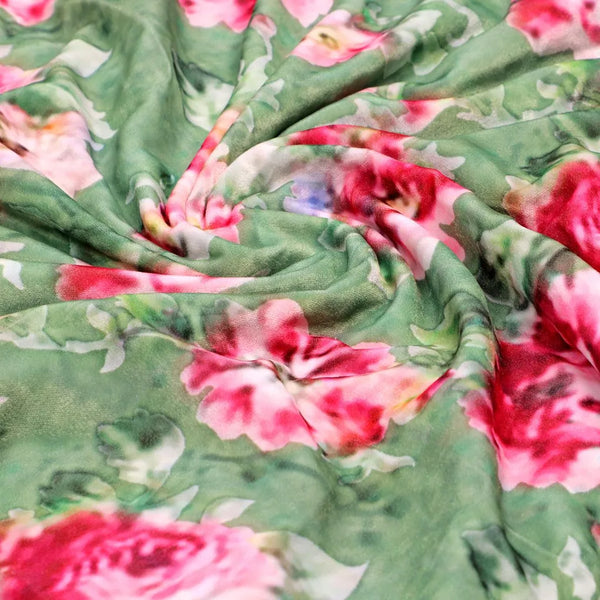 Green Watercolor Velvet Printed Fabric – vel 60 co9392 111 green watercolor velvet printed fabric 2 - alternate view