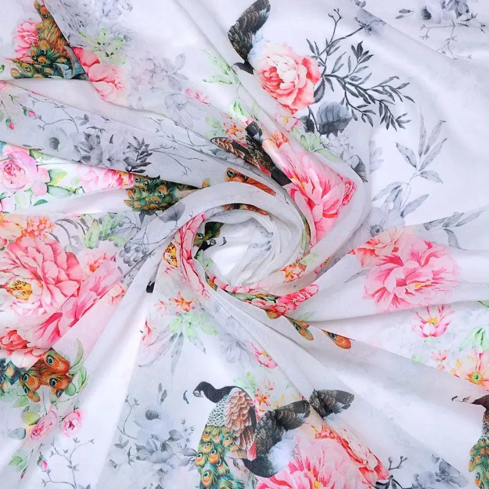 Peacock & Floral Digital Printed Fabric – we 0 0ta06406 110 peacock and floral digital printed fabric 1