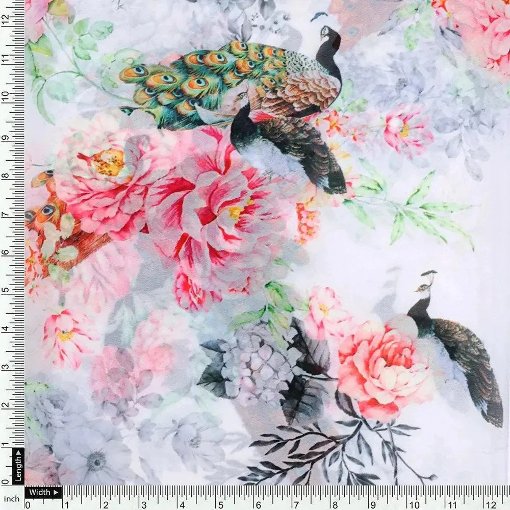 Peacock & Floral Digital Printed Fabric – we 0 0ta06406 110 peacock and floral digital printed fabric 4