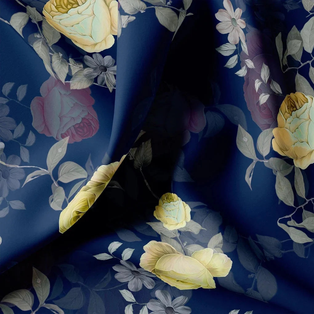 Elegant Floral Over Blue Base Digital Printed Fabric – we 0 0ta06659p3 110 elegant floral over blue base digital printed fabric 1