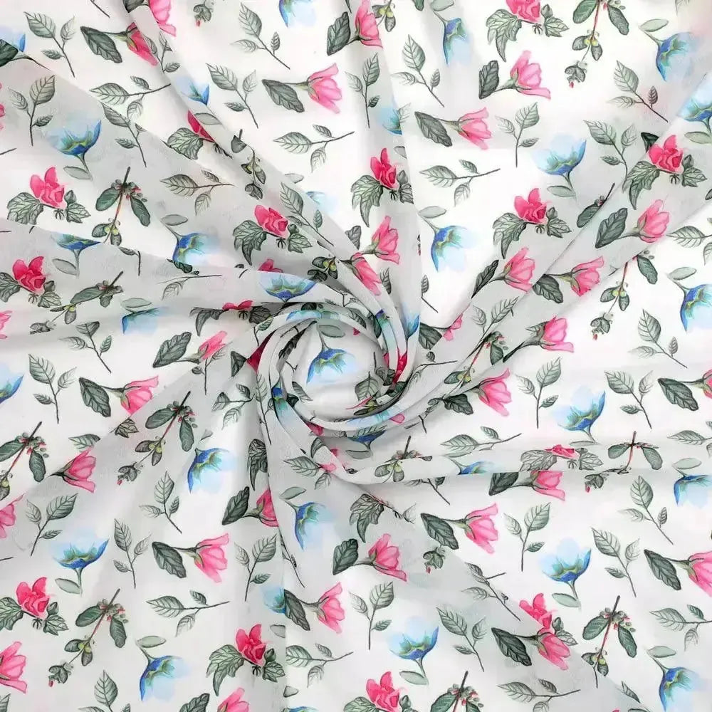 Flower With Olive Leaf Digital Printed Fabric - Weightless – we 0 ma0109 110 flower with olive leaf digital printed fabric weightless 1