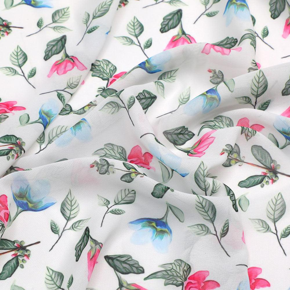 Flower With Olive Leaf Digital Printed Fabric - Weightless – we 0 ma0109 110 flower with olive leaf digital printed fabric weightless 3