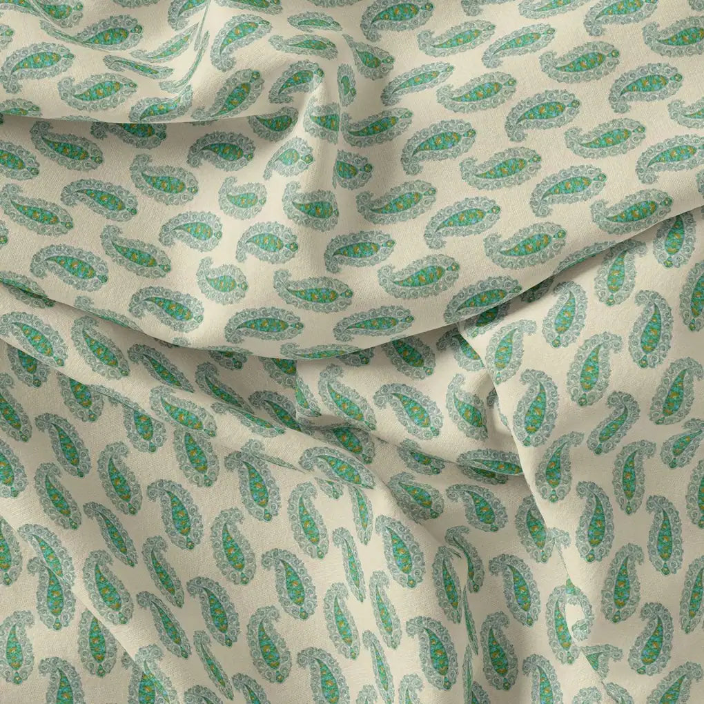 Cream Paisley Weightless Printed Fabric – we 0 ma01207 110 cream paisley weightless printed fabric 4