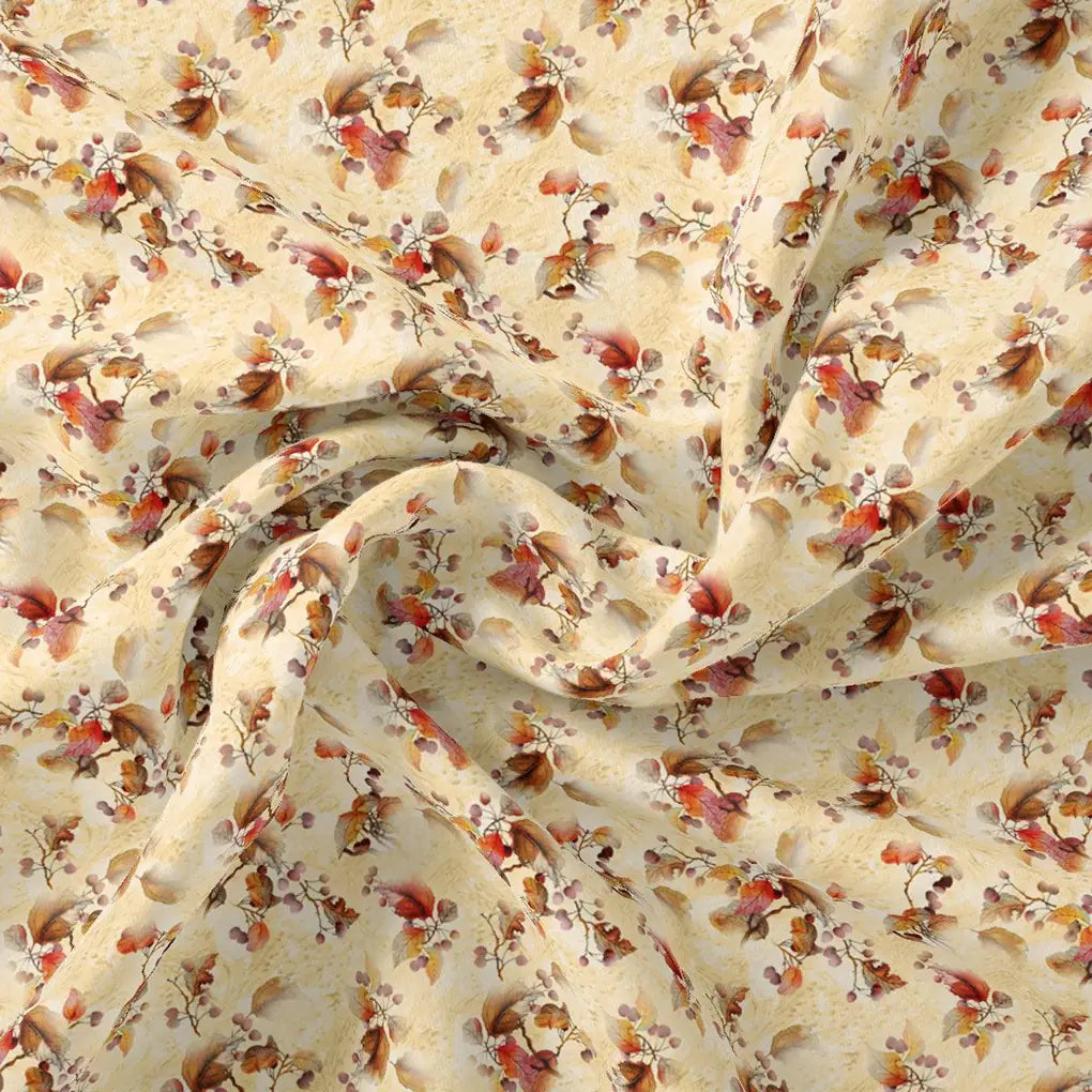 Cream Leaves Weightless Printed Fabric – we 0 ma012189 110 cream leaves weightless printed fabric 1