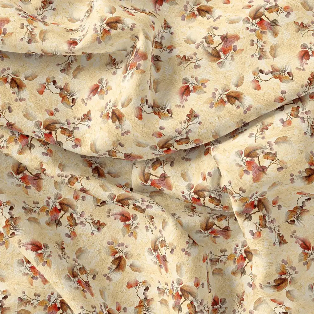 Cream Leaves Weightless Printed Fabric – we 0 ma012189 110 cream leaves weightless printed fabric 4