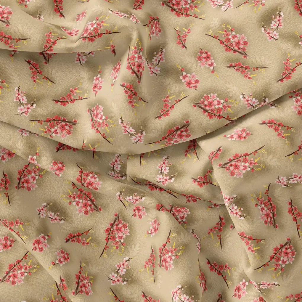 Coffee Floral Weightless Printed Fabric – we 0 ma012216 110 coffee floral weightless printed fabric 4