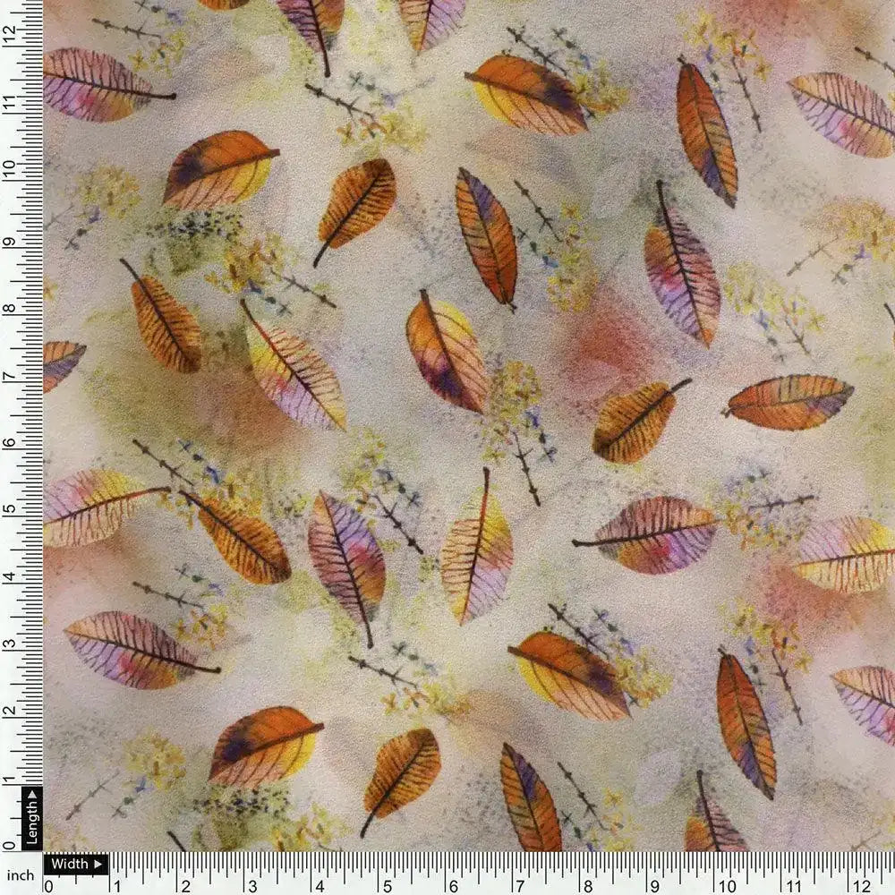 Cream Leaves Weightless Printed Fabric – we 0 ma012278 110 cream leaves weightless printed fabric 4